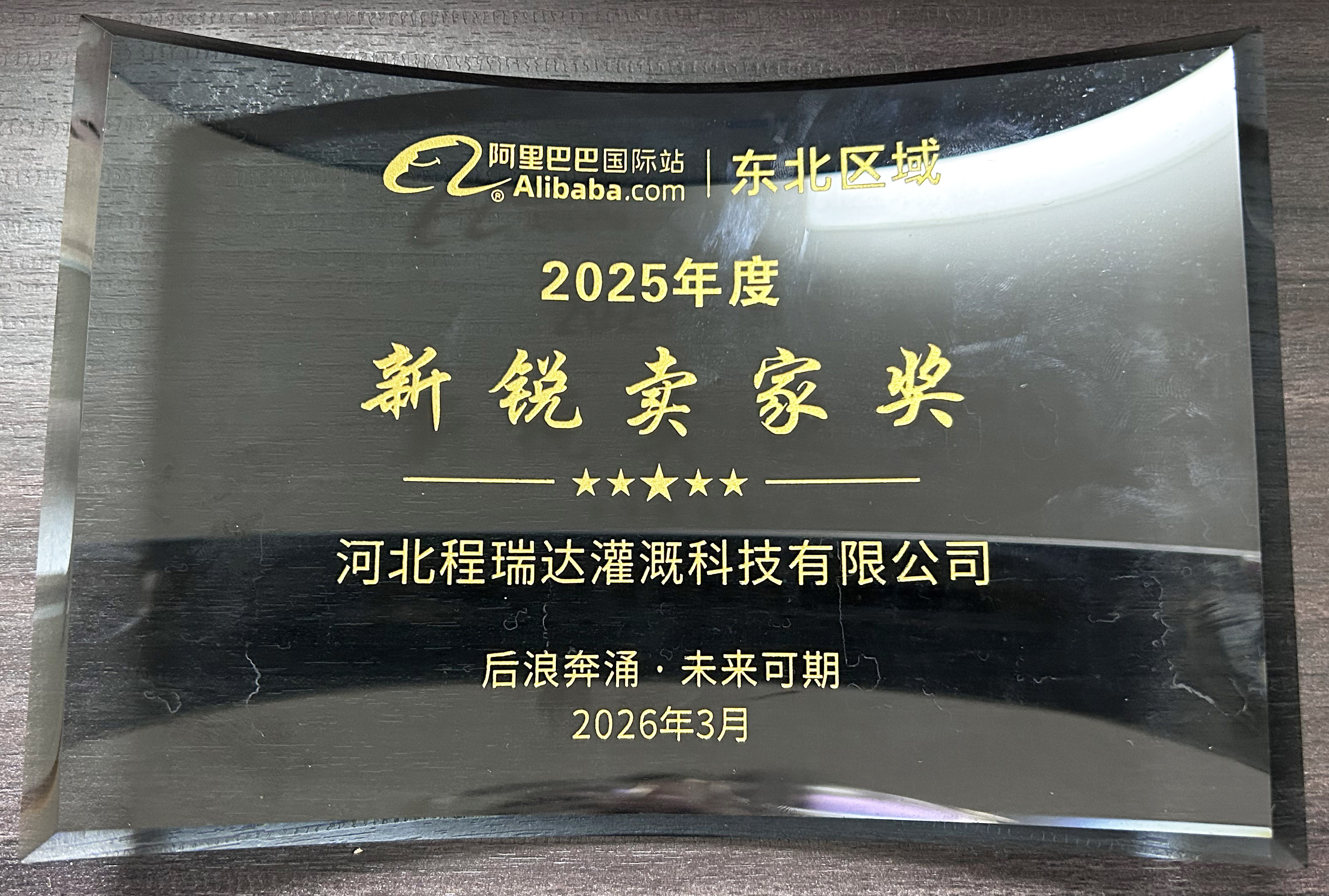 江津程瑞达灌溉 | 荣获阿里国际站新锐卖家奖